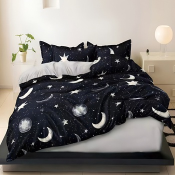 EmonaMall Двулицево спално бельо с ластик EmonaMall, 6 части - Модел S19073 (S19073-12000e)