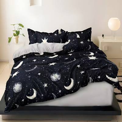 EmonaMall Двулицево спално бельо с ластик EmonaMall, 6 части - Модел S19073 (S19073-12000e)