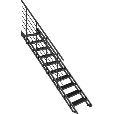Minka Flex Grid 6 – industriální kovové schodiště do interiéru pro výšku podlaží do 2532 mm