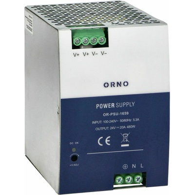 ORNO 24V Zdroj na DIN lištu DC, 20A, 480W