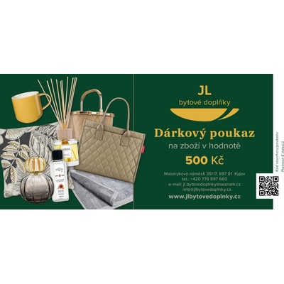 Elektronický dárkový poukaz 500 Kč – okamžité doručení