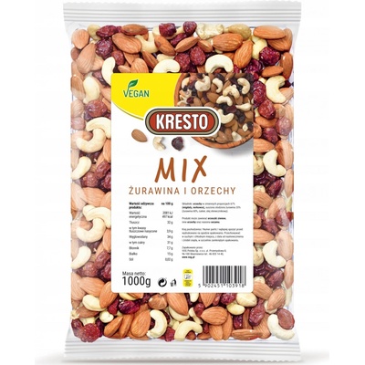 KRESTO Mix Mandle brusinky celé kešu ořechy 1000 g