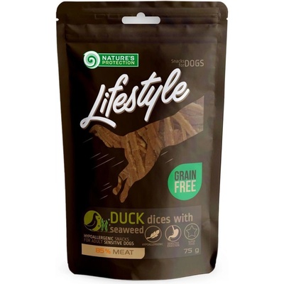 Natures Protection Lifestyle dog soft duck dices with seaweed 75 g