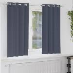 Pure Line Home Плътни завеси в цвят антрацит с метални халки, 2 бр. , 140 x 175 см - zalegloto - 56,91 лв