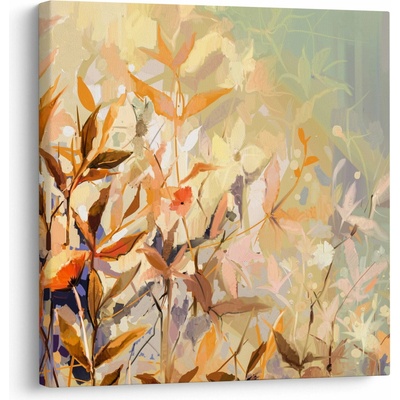 Obraz - Maľované rastliny, jednodielne 50x50 cm