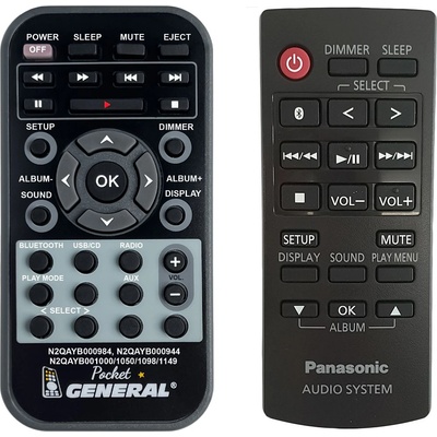 GENERAL Panasonic n2qayb001215 - дистанционно управление дубликат (n2qayb001215)