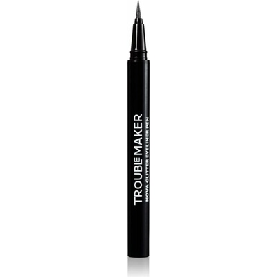 Trouble Maker Nova Glitter Liquid Eyeliner Pen trblietavá linka na oči odtieň Black Hole Black 0,5 ml