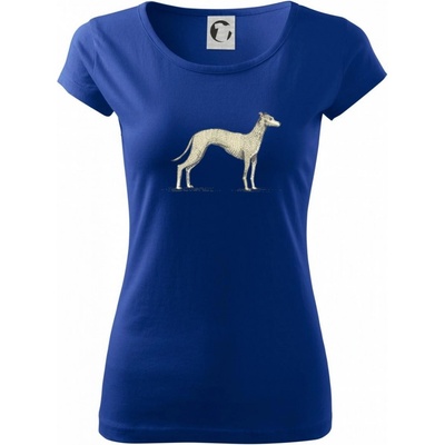 Vintage Whippet Pure dámske tričko Kráľovská modrá