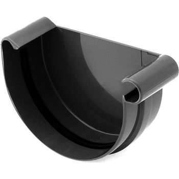 Bryza PVC koncovka pravá 125 mm čierna