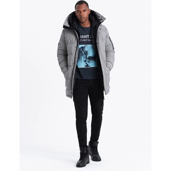 Ombre Clothing Мъжко дълго яке тип "парка" за открито Ombre Clothing Ombre Clothing | Siv | МЪЖЕ | S