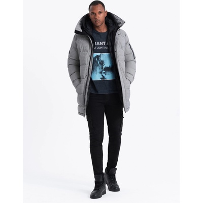 Ombre Clothing Мъжко дълго яке тип "парка" за открито Ombre Clothing Ombre Clothing | Siv | МЪЖЕ | S