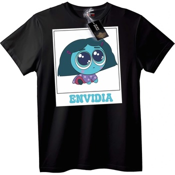 NOONEBRAND Тениска Завист Карикатура - 7XL, White