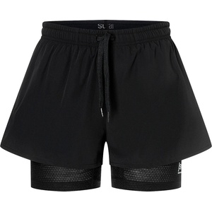 super. natural Дамски къси панталони super. natural Women's Double Layer Shorts - Jet Black - размер XL (112-2815-0115)