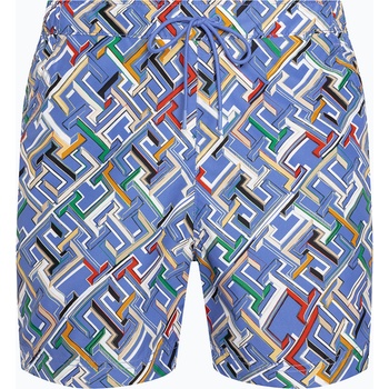 Tommy Hilfiger Мъжки шорти за плуване Tommy Hilfiger SF Medium Drawstring Print multi monogram blue spell