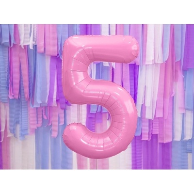 Party Deco FB1P 5 081 Fóliový balón Číslo ružový 86cm 5