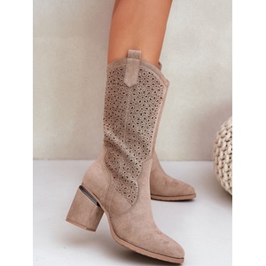 Step in style Дамски ажурени боти модел 218494 Step in style