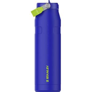 STANLEY 1913 Flip Straw Drinking Bottle with Straw 1.06L - Thermal Mug Cools for 17 Hours - Ice Cold for 4 Days - BPA Free - Leakproof - For Cup Holders - Dishwasher Safe - Cobalt Chartreuse - 100000117861 (1