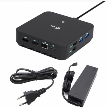 i-Tec USB-C DP Dual HDMI Docking Station with Power Delivery 100 W + i-Tec Universal Charger 100W C31TRIVIDPRO100W