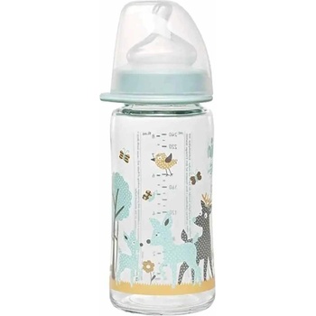 Image 1 of Nip Бебешко стъклено шише NIP - Flow M, 0 м+, 240 ml, boy (4000821350632)