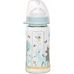 Nip Бебешко стъклено шише NIP - Flow M, 0 м+, 240 ml, boy (4000821350632) - ozone