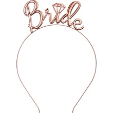 PartyDeco Čelenka Bride zlato ružová