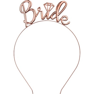PartyDeco Čelenka Bride zlato ružová