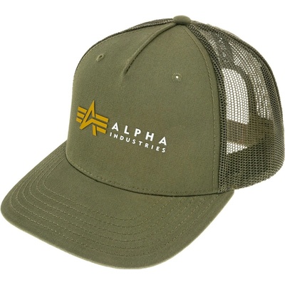 Alpha Industries Alpha Label Trucker tmavě zelená