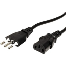 Value Kabel síťový Itálie, CEI 23-16 (typ L) - IEC320 C13, 1,8m, černý - 19.99.2072