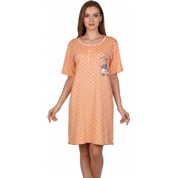 Макси нощница в кайсиев цвят на точки и котета