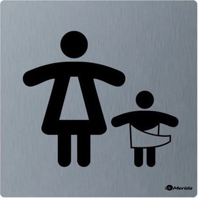 MERIDA Piktogram z nerez ocele STELLA mat-WC matky s deťmi GSM009