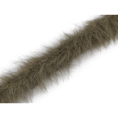 Všívacia odevná / dekoračná kožušina okrúhla šírka 5 cm - 1 m 5 zelená khaki