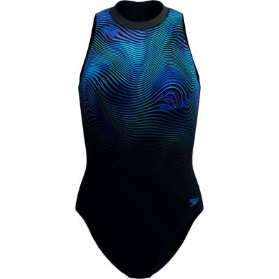 Speedo Дамски бански костюм Speedo Women's Print Hydrasuit One Piece Swimsuit - Anthracite - размер 40 (EU) (150-6096-0114)