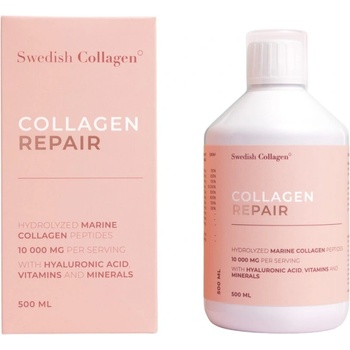 Swedish Collagen Collagen Repair Liquid | Hydrolyzed Marine Collagen Peptides with Hyaluronic Acid, Vitamins and Minerals [500 мл] Горски плодове