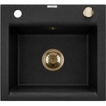 INVENA Композитна мивка Invena Tesalia черно-златна 48x44 см (AZ-01-Z41-B) Мивка за вграждане