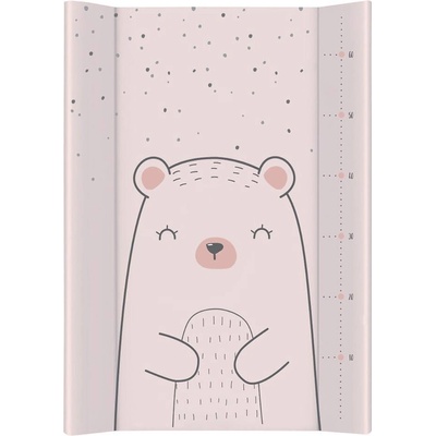KikkaBoo Твърда PVC подложка за повиване 80х50см Bear with me Pink (31108060033)