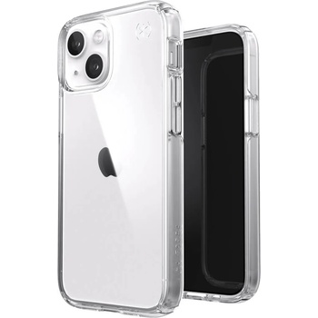 Speck Presidio Perfect Clear Case - удароустойчив хибриден кейс за iPhone 13 mini, iPhone 12 mini (прозрачен)