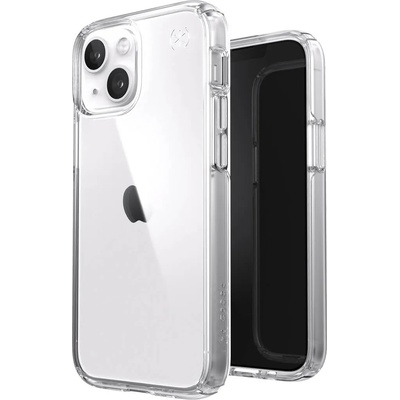 Speck Presidio Perfect Clear Case - удароустойчив хибриден кейс за iPhone 13 mini, iPhone 12 mini (прозрачен)