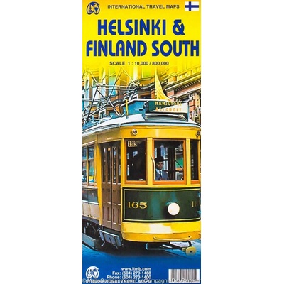 mapa Finland South & Helsinki 1/800-1/10tis. ITM