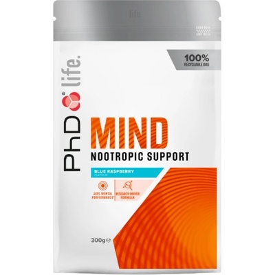 PhD Nutrition Life Mind Powder | Cognitive Formula [300 грама] Синя малина