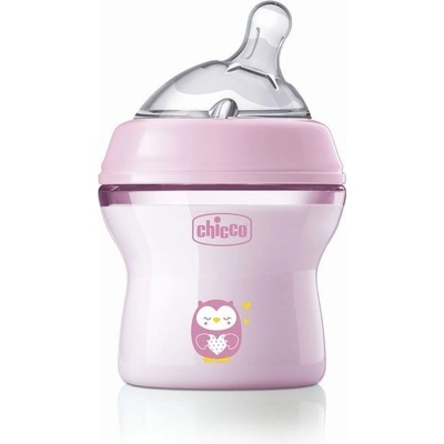 Chicco skleněná lahev růžová 150 ml