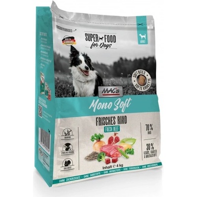 MAC's Mac’s Mono Soft FRESH Dog Adult GRAIN FREE - висококачествена ПОЛУ-ВЛАЖНА храна за пораснали кучета от средни и едри породи само един източник на животински протеин - ГОВЕЖДО, 4 кг - Германия - 90221