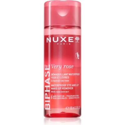 NUXE Very Rose двуфазен продукт за премахване на грим от очите и устните 100ml
