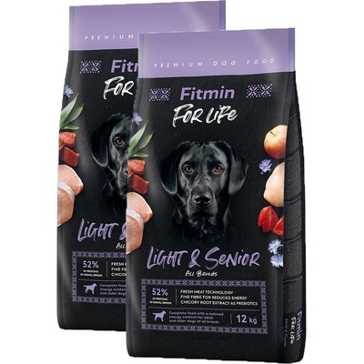 Fitmin Dog for Life Light & Senior All Breeds 2 x 12 kg