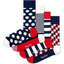 Happy Socks 4 Pack Classic Gift Set navy/white