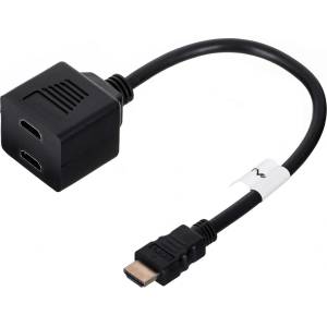 Lanberg Адаптер Lanberg HDMI сплитер 1 към 2, 20cm (AD-0019-BK)