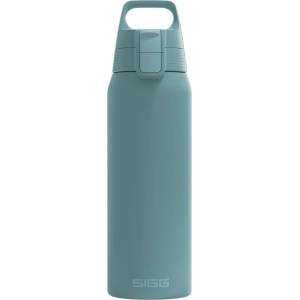 SIGG - Insulated drinking bottle - Thermos bottle Shield Therm One Morning Blue carbonated drinks - Leak-proof - Dishwasher safe - BPA-free - 90% recycled stainless steel - Gray blue - 0.75L - 6020.80 (602