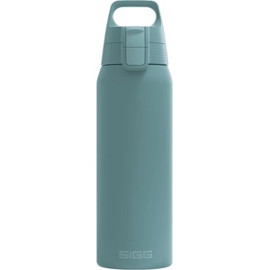 SIGG - Insulated drinking bottle - Thermos bottle Shield Therm One Morning Blue carbonated drinks - Leak-proof - Dishwasher safe - BPA-free - 90% recycled stainless steel - Gray blue - 6020.80 (6020.80)