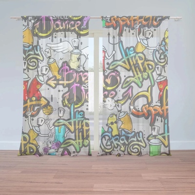 SABLIO Záclony Graffiti 2ks 150x250cm