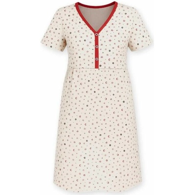 Těhotenská a kojící noční košilka Nebe červená