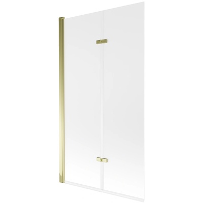 Mexen Castor двукрилен параван за вана 100 x 150 см, матиран, златен - 892-100-002-50-30 (892-100-002-50-30)